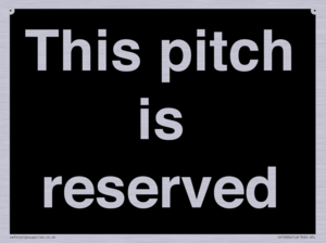 This pitch is reserved